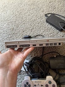 Sony Play Station2 PS2 SCPH-77000 Silver Console Controller Cable Adapter NTSC-J
