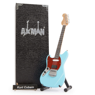 Kurt Cobain Blue Gitarre Miniatur Nachbau | Nirvana | Handarbeit Musik Geschenke