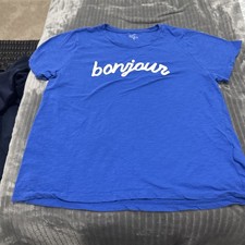 New xl J Crew Factory collector tee Bonjour F...