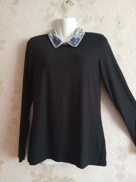 Women Hallhuber Top Black Viscose 36 / S / 44