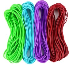 Large Heavy Duty Rubber Bands - 120 Pcs, 7x1/8 Inches, Blue Red Green Purple