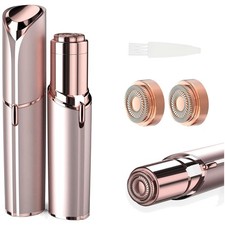 Battery-Operated Women's Facial Hair Removal Device with 2 Replacement Heads