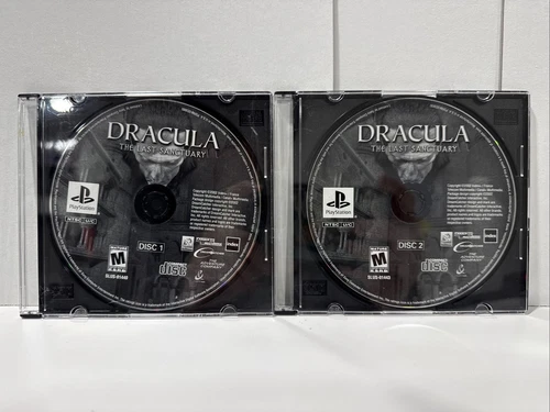 Dracula the Last Sanctuary (Sony PlayStation 1 PS1, 2002) Disc 1 and 2