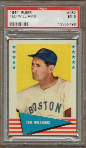 1961 Fleer #152 Ted Williams - PSA 5 EX