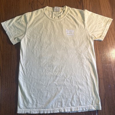 Women s Comfort Colors Destin Florida Shirt Butter Yellow Pastel SZ Small