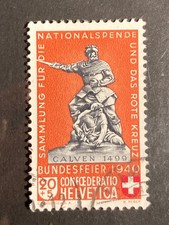 Schweiz 1940 Pro Patria Denkmäler 20 geänderter Sockel gestempelt