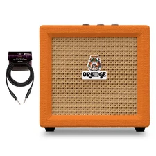 Orange Amps Crush Mini Analog Guitar Amplifier 3W Instrument Cable