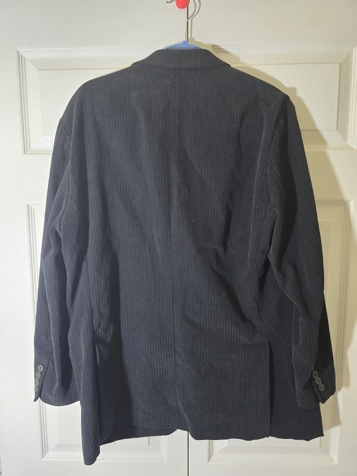 VTG IBIZA Sport Coat suit Jacket navy Size 42R Cotton ORTE Office men 3 button - Image 3 of 4