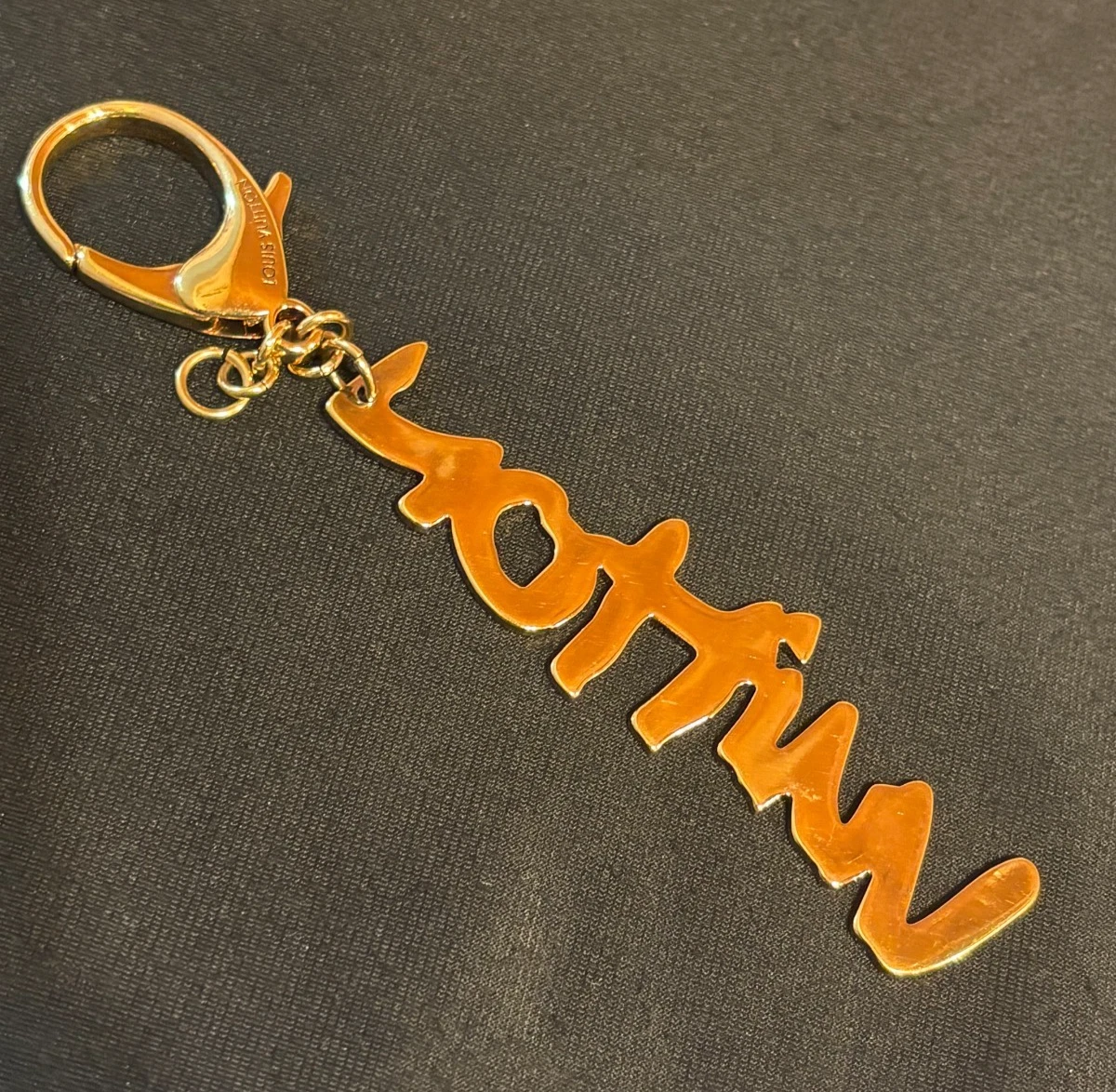 LOUIS VUITTON（LV） LOUIS VUITTON Portachiavi Catena Borsa Charm AUTENTICO Placcatura Oro Gp LV Oro F S