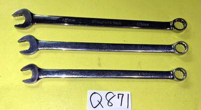 SNAP-ON TOOLS 3 PC. METRIC EXTRA LONG FLANK DRIVE PLUS WRENCHES 13MM, 14MM, 15MM