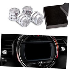 4PCS Bling Crystal Front Air Outlet Control Handle Accessory Interior Cover,