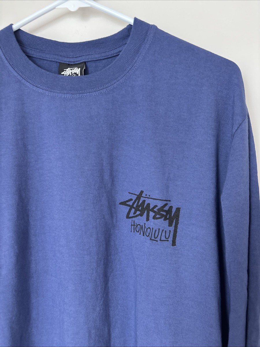 Stussy Hawaii long sleeve shirt NWT size M Indigo Stussy Honolulu
