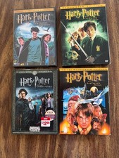 Harry Potter DVD Set Lot of 4 Tested and Works Sorcerer's Stone Chamber Goblet