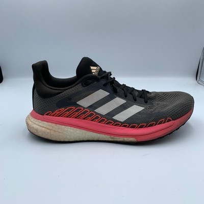 Adidas Solar Glide 3 ST FV7252 Womens 8 Running Shoes Gray Signal Pink Sneakers