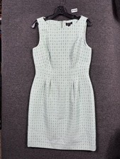 Tahari Arthur S Levine Bodycon Dress Womens Size 8 Green White Sleeveless 