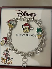 Disney Keychain Charm Clasp Bracelet New with Tags Mickey Mouse Minnie Mouse