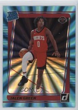 2021-22 Panini Donruss Rated Rookie Holo Teal Laser Jalen Green #209 oh4
