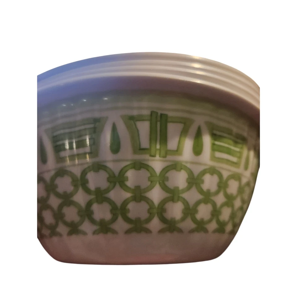 Juego de 4 cuencos pequeños de melamina Nicole Miller con estampado verde   Foto 3 de 4