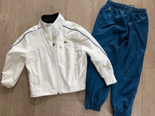 New Lacoste Boys Kids size 6 Sport Tennis Jogger Track Suit Zip Jacket Pant Set