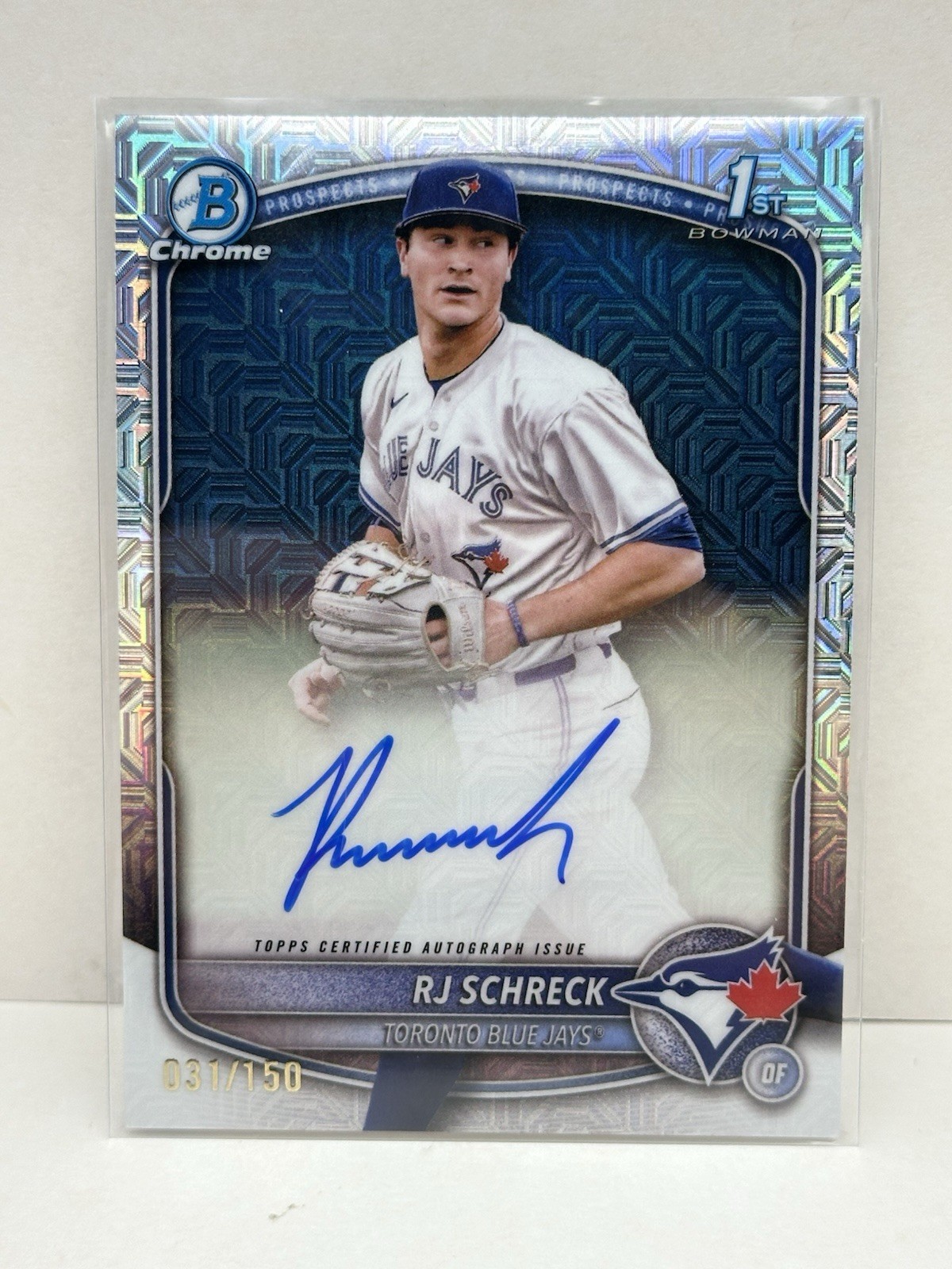 2025 Bowman Chrome RJ Schreck Auto HTA Choice Refractor 1st /150
