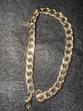 chunky lobster clasp Chunky Gold-Tone Oval Link Statement Bracelet with Lobster Clasp