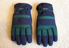 Vintage 1980s Thinsulate Men's Gloves - Size M - Nylon Blue/Green Winter Gloves