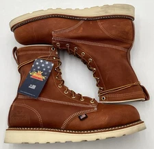 Thorogood 804-4364 Men's 8" Leather Plain Steel Safety Toe Work Boots Size 11 EE