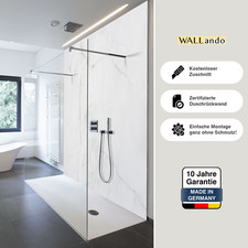 WALLando Premium Duschr&uuml;ckwand 250 x 100cm -Preiswerte Alternative zu Aluverbund