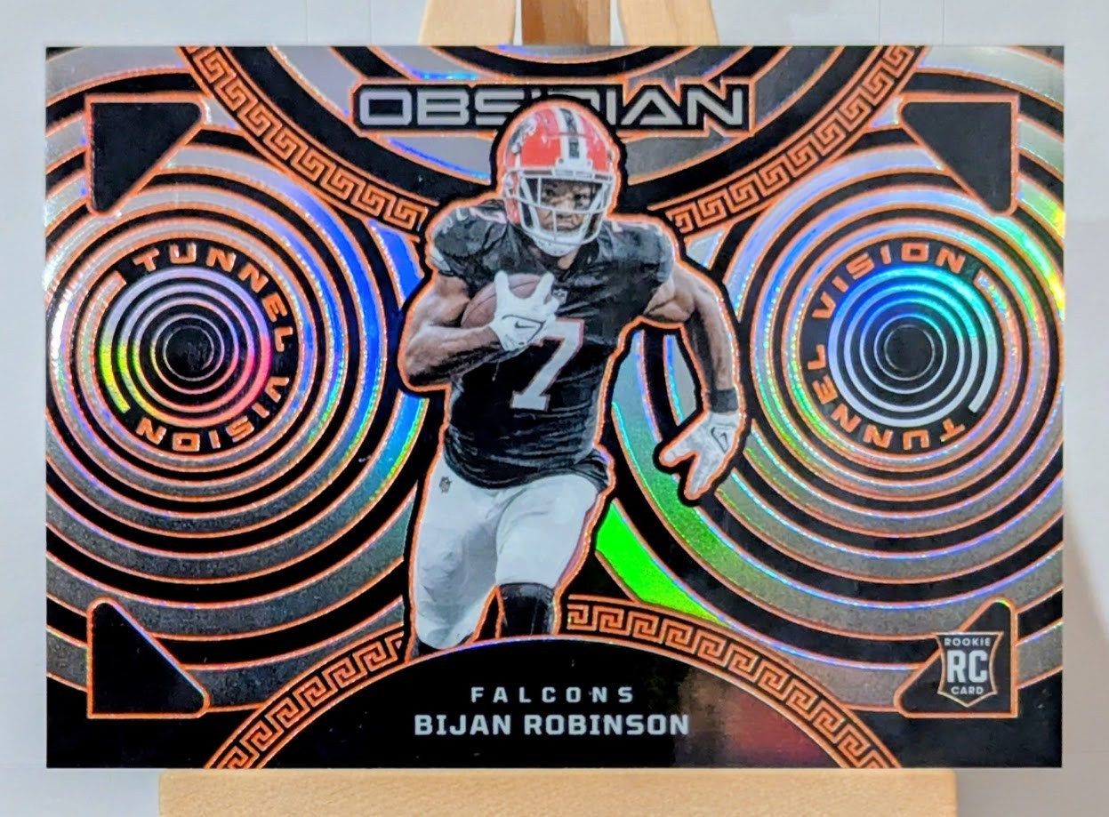 2023 Panini Obsidian BIJAN ROBINSON Orange Electric Etch Tunnel Vision RC #d /65