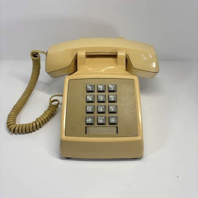 #ad Vtg Western Electric ATamp;T Beige Touch Tone Desk Phone Untested Decor Retro Prop $41.24