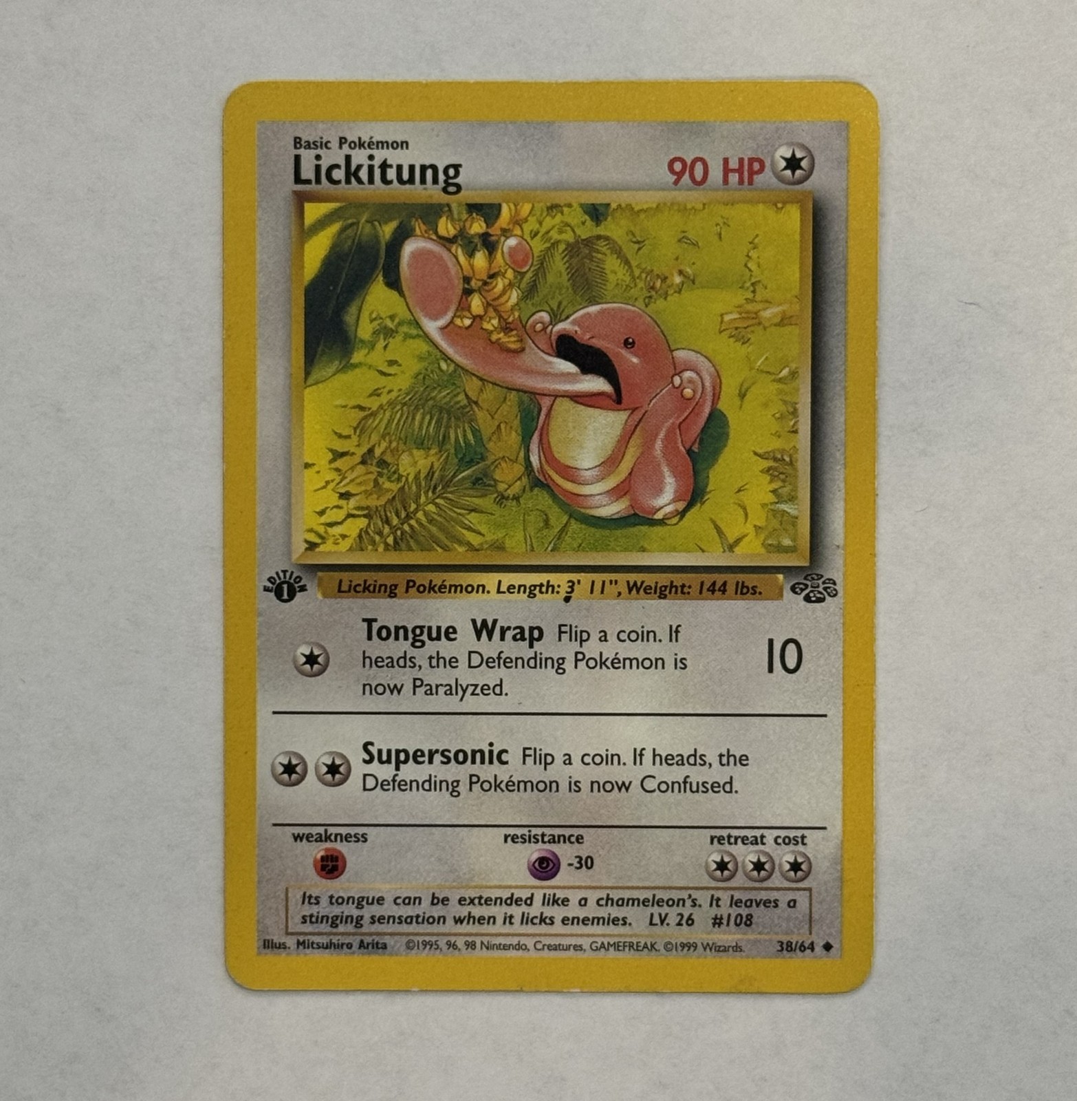 Lickitung 38/64 (1st EDITION) Jungle 1999 Pokémon Uncommon🔥