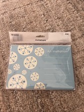 Carlton Cards Invitations 10 Cards/Envelopes Winter Snowflake Season RSVP