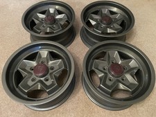 SET OF GENUINE PORSCHE COOKIE CUTTERS REDONE IN ANTHRACITE  5 X 130 15" X 6J