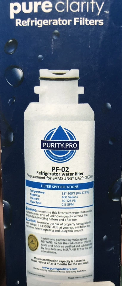 DA29-00020B Samsung Refrigerator Water Filter HAF-CIN/EXP Purity Pro PF-02 - Image 2 of 4