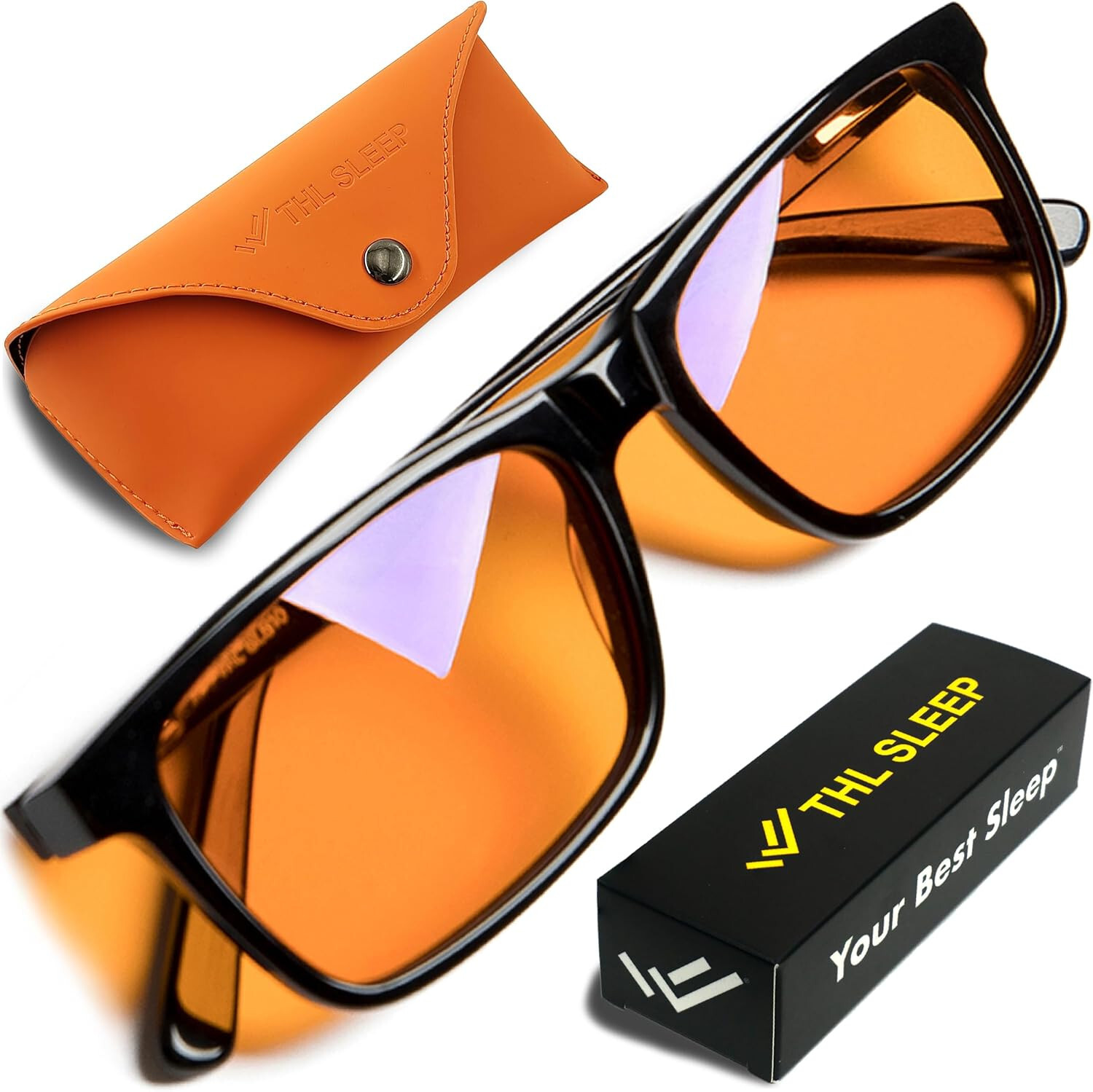 Orange Blue Light Blocking Glasses for Women,Men Reading Sleep Migraine Glasses