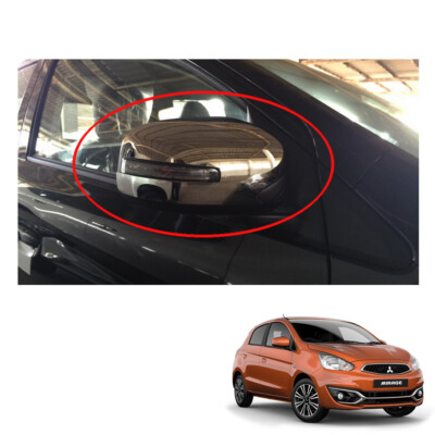 Wing Side Mirror Cover Chrome 2 Pc For Mitsubishi Space Star Mirage 2016 - 2017