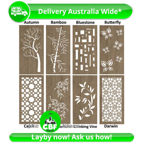 5 PACK Aussie Privacy Screens - Woodsman Texture - Raw Finish - 600x1200mm  - Picture 1 of 8