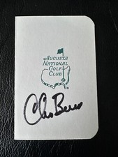 Chris Berman ESPN Signed Autographed Beckett Masters  Scorecard PGA  1/1