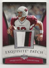 2006 UD Exquisite Collection KURT WARNER Patch 01/50 GU Jersey - Cardinals EP-KW