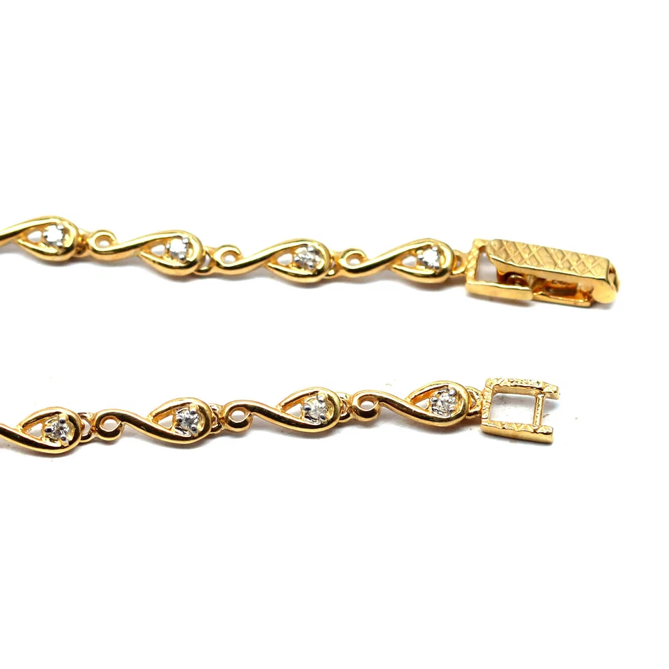 Gemstone Heated Red Ruby & White Zircon Necklace 17" 925 Sterling Silver - Image 3 of 4