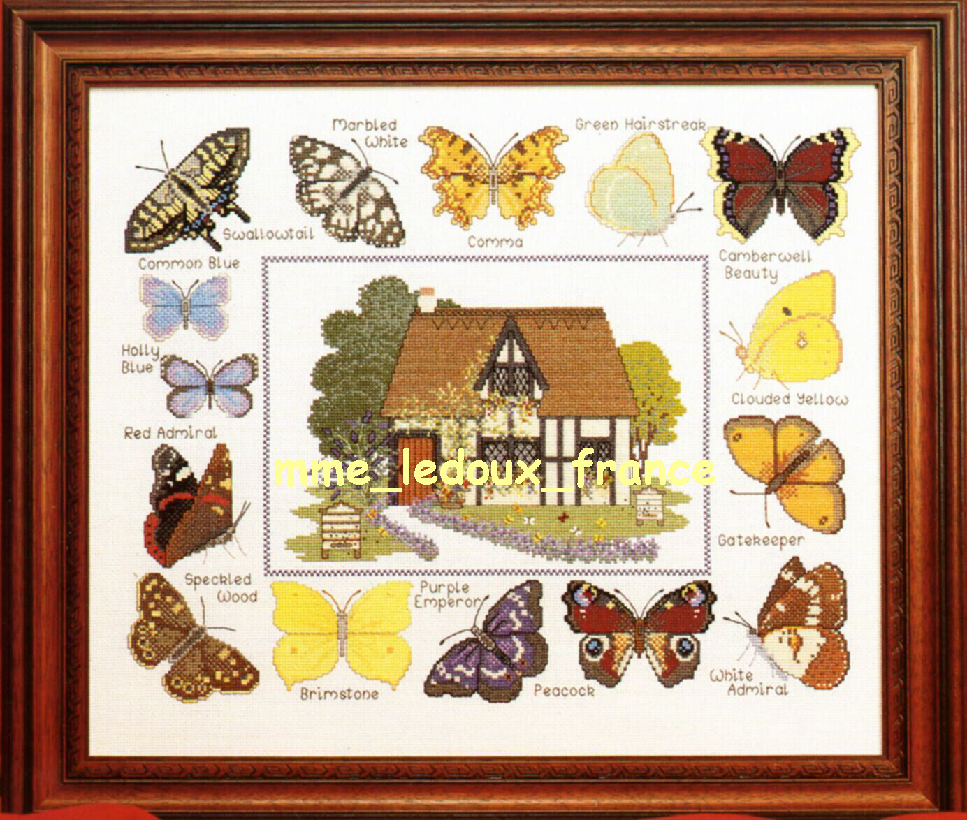 Kit Point de Croix Papillon de Collection Rare Vintage Craft Collection