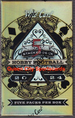 2024 Wild Card Five Card Draw Stacked Deck Football Factory Sealed Hobby Box
