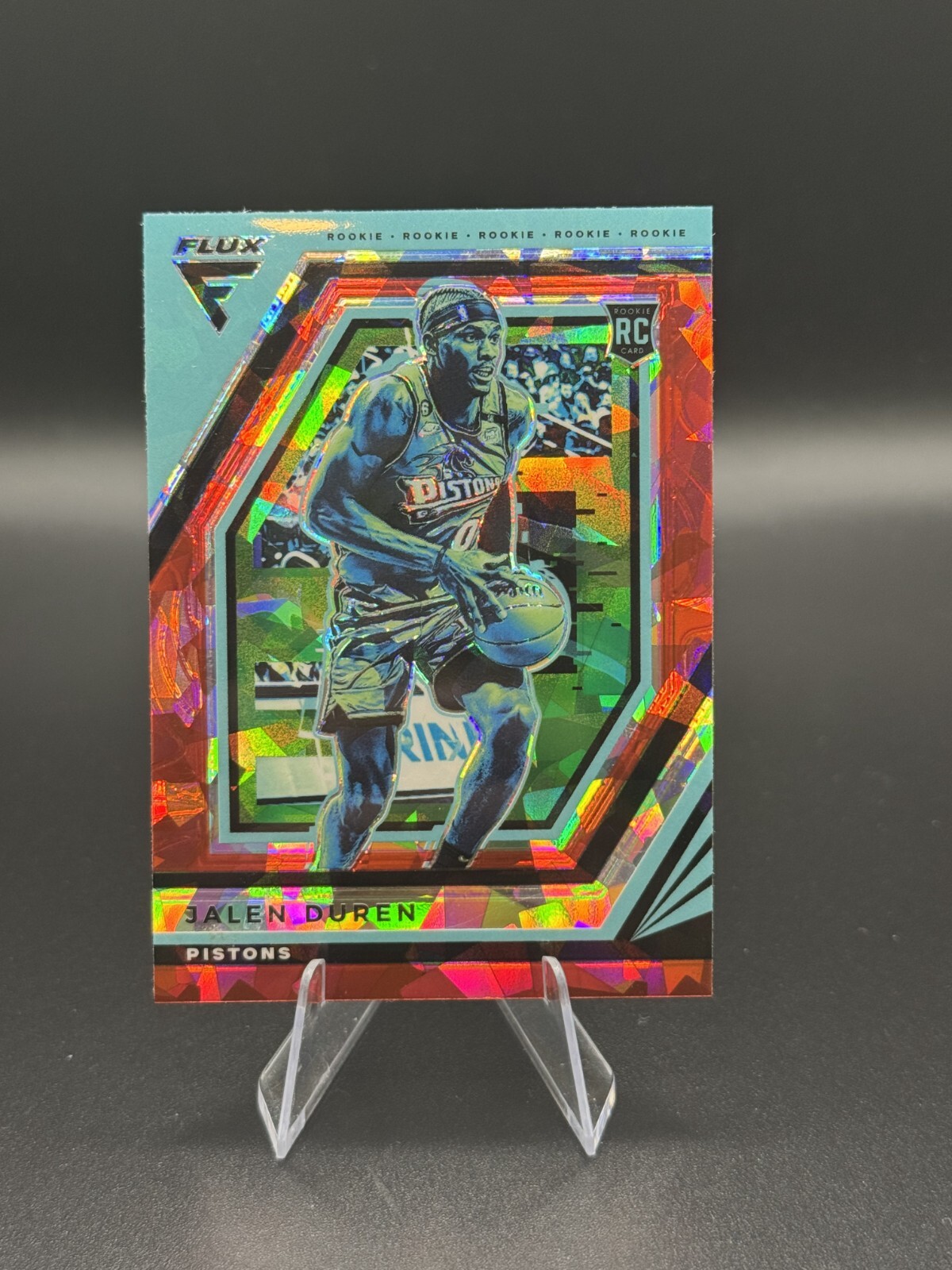 2022-23 Panini Flux #226 Jalen Duren Red Cracked Ice