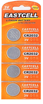 4 x CR2032 3V Lithium Batterie (210 mAh) DL2032,ECR2032,L14,5004LC,EA-2032C