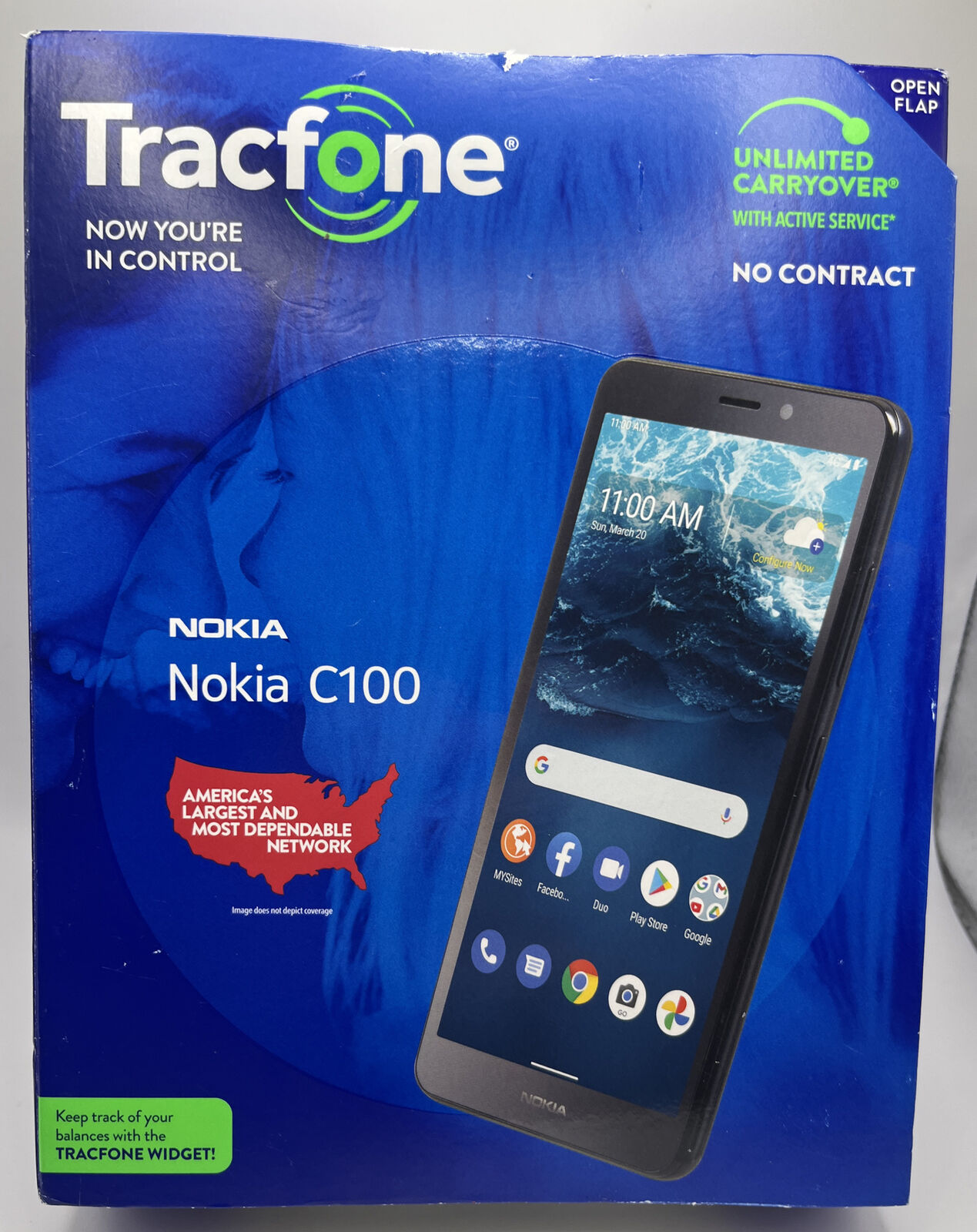 Nokia C100 - 32GB -  (TracFone) Single SIM. OPEN BOX FREE SHIPPING