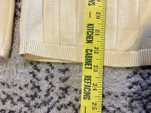 Chelsea Cambell Light Yellow Women's Sweater 100% Cotton Long Sleeve Size XL - Picture 8 of 19