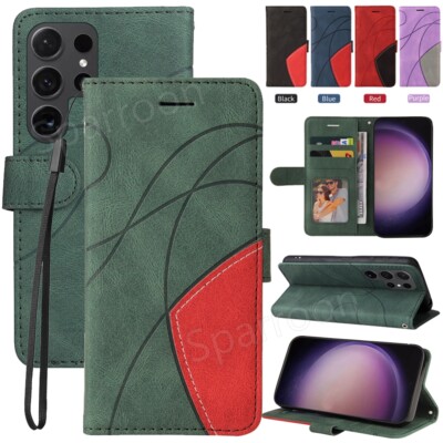 Für Samsung Galaxy S20 FE S21 S22 S23 S23 S24 Ultra PU Leder Case Handyhülle