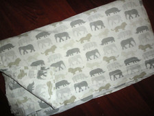BABY  CHILD RESTORATION HARDWARE ELEPHANTS GRAY 1 QUEEN FLAT SHEET 90X90
