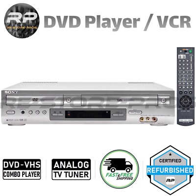 Sony SLV-D300P DVD VCR Combo Player VHS Remote Manual Cables Tested