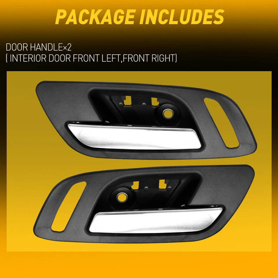 Manija de puerta interior delantera negra con cromo para Chevrolet Avalanche EW 07-13 Foto 2 de 4